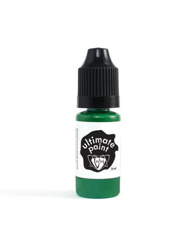 Emerald green paint bottle