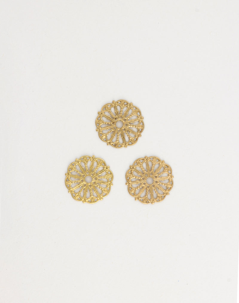 Medallion Filigree, 18mm, (3pcs)