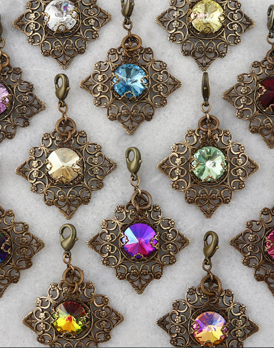 Garden-inspired gemstone pendants