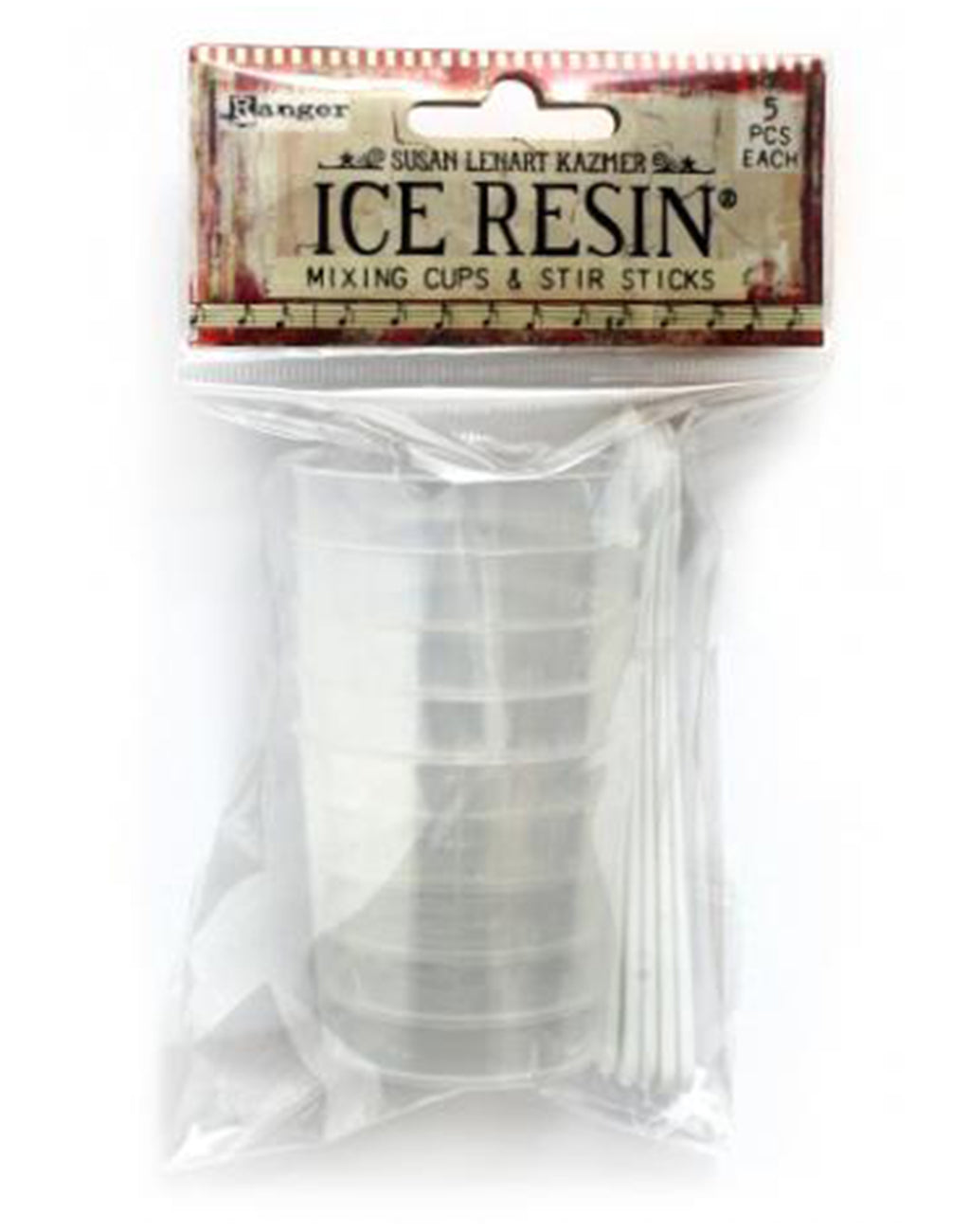 Ranger Clear Resin Mixing Cups & Stir Sticks